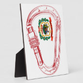 ウェストバージニア州旗登山カラビナー フォトプラーク (側面)