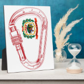 ウェストバージニア州旗登山カラビナー フォトプラーク (側面)