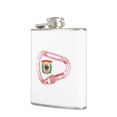 ウェストバージニア州旗登山カラビナー フラスク (左)