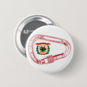 ウェストバージニア州旗登山カラビナー 缶バッジ (正面&裏面)