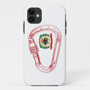 ウェストバージニア州旗登山カラビナー iPhone 11 ケース