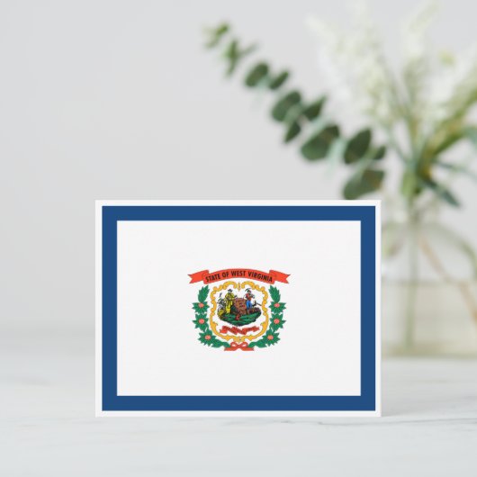 ウェストバージニア州旗、ウェストバージニア州旗 ポストカード (スタンド正面)