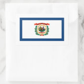 ウェストバージニア州旗、ウェストバージニア州旗 長方形シール (バッグ)