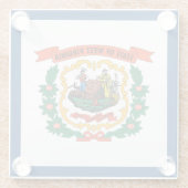 ウェストバージニア州旗 ガラスコースター (裏面)