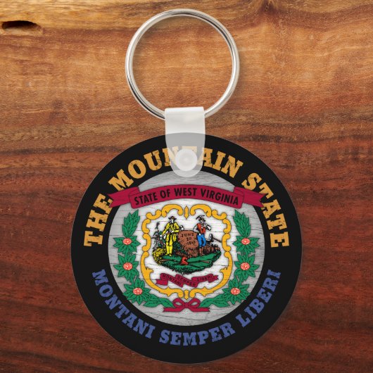 ウェストバージニア州旗 キーホルダー (正面)