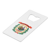 ウェストバージニア州旗 クレジットカード栓抜き (正面アングル)