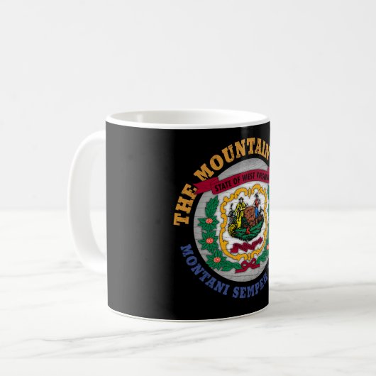 ウェストバージニア州旗 コーヒーマグカップ (正面左)