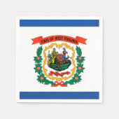 ウェストバージニア州旗 スタンダードカクテルナプキン (正面)