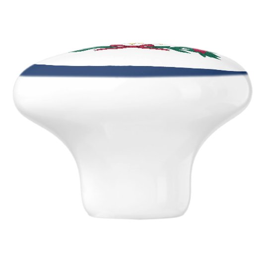 ウェストバージニア州旗 セラミックノブ (側面)