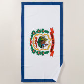 ウェストバージニア州旗 ビーチタオル (正面)