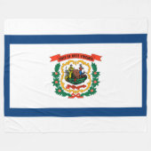 ウェストバージニア州旗 フリースブランケット (正面(横))