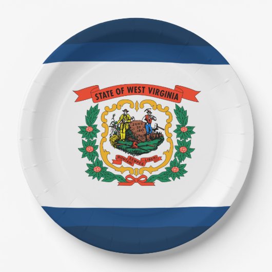 ウェストバージニア州旗 ペーパープレート (正面)