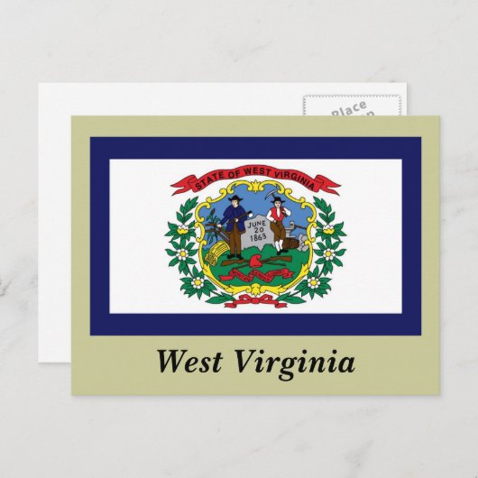 ウェストバージニア州旗 ポストカード (正面/裏面)