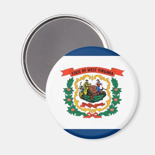 ウェストバージニア州旗 マグネット (正面/裏面)