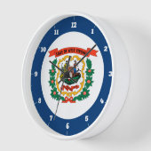ウェストバージニア州旗 壁時計 (傾斜)