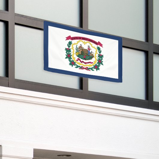 ウェストバージニア州旗 横断幕 (ビルの外側)