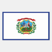 ウェストバージニア州旗 長方形シール (正面)