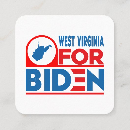 ウェストバージニア州(バイデン氏) スクエア名刺 (裏面)