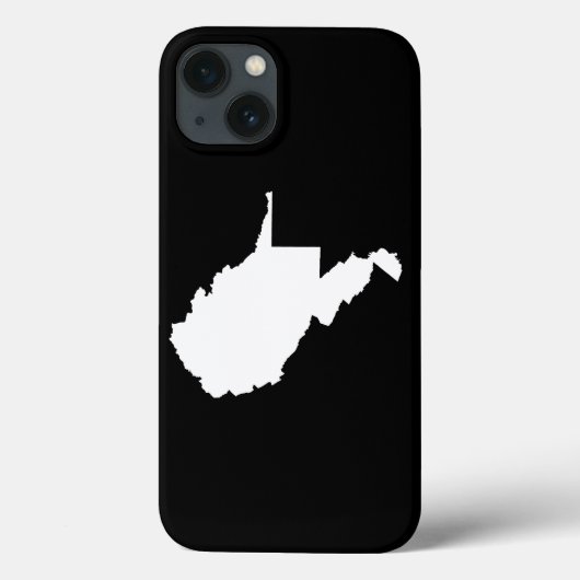 ウェストバージニア州 ホワイト ブラック Case-Mate iPhoneケース (裏面)