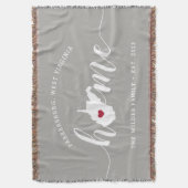 ウェストバージニア州 自宅 おしゃれなパーソナライズ スローブランケット (正面縦)