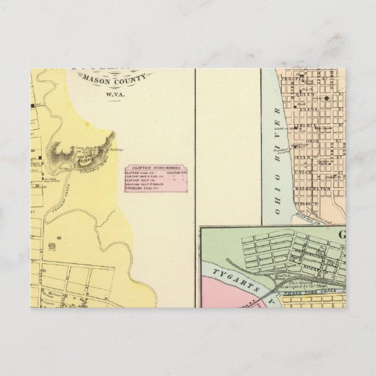 ウェストバージニア州Pt Pleasant ポストカード (正面)