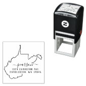 ウェストバージニア差出人住所スタンプセルフインキング セルフインキングスタンプ (インサイチュ)