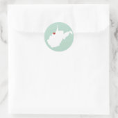 ウェストバージニア愛 – カスタマイズ可能なステッカー ラウンドシール (バッグ)