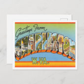 ウェストバージニア旅行、チャールストンからの挨拶 ポストカード (正面/裏面)