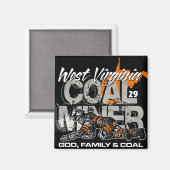 ウェストバージニア炭鉱夫 マグネット (正面/裏面)