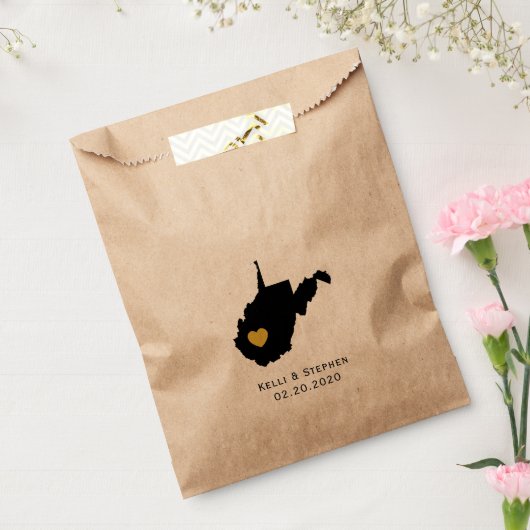 ウェストバージニア結婚式の引き出物トリートサックス、抱き枕 フェイバーバッグ (封をした状態)