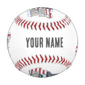 ウェストバージニア統一された州レトロマップヴィンテージUSA 野球ボール (正面)