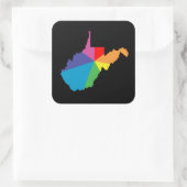 ウェストバージニア色バースト スクエアシール (バッグ)