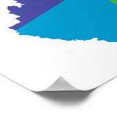 ウェストバージニア色バースト ポスター (角)