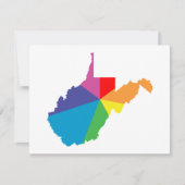 ウェストバージニア色バースト 招待状 (正面)