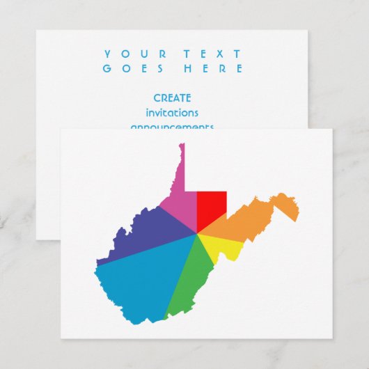 ウェストバージニア色バースト 招待状 (正面/裏面)