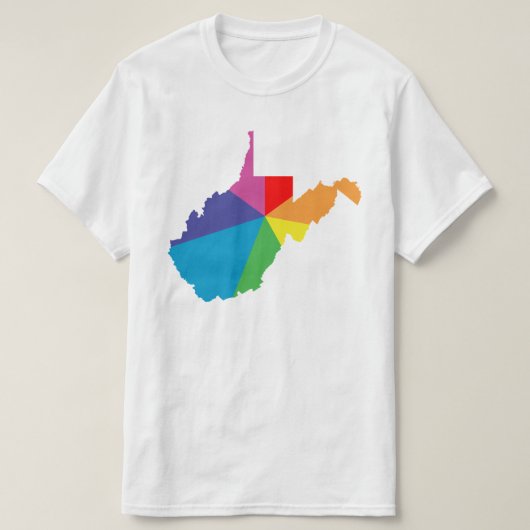ウェストバージニア色バースト Tシャツ (デザイン正面)