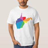 ウェストバージニア色バースト Tシャツ (正面)