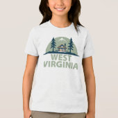 ウェストバージニア、アメリカ合衆国 トライブレンドＴシャツ (正面)