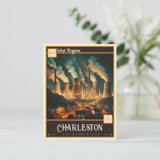 ウェストバージニア、チャールストン |ヴィンテージ ポストカード (スタンド正面)