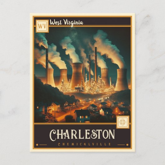 ウェストバージニア、チャールストン |ヴィンテージ ポストカード (正面)