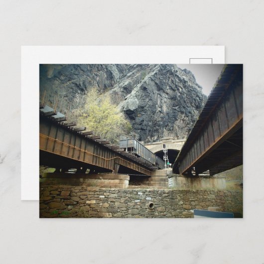 ウェストバージニア・ハーパーのフェリー・ブリッジ ポストカード (正面/裏面)