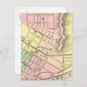 ウェストバージニア、パーカースバーグの地図 ポストカード (正面/裏面)