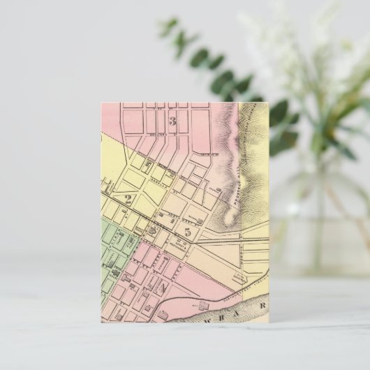 ウェストバージニア、パーカースバーグの地図 ポストカード (スタンド正面)