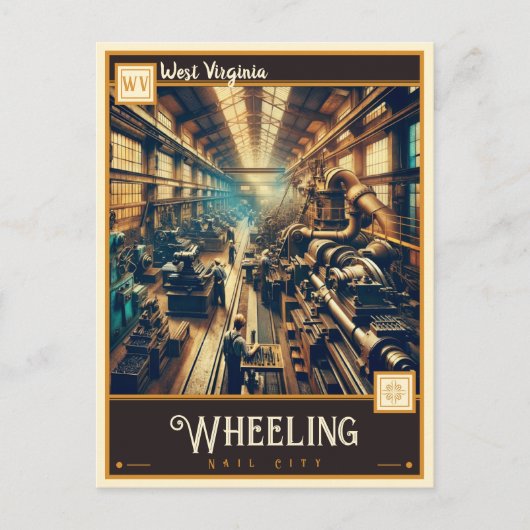ウェストバージニア、ホイーリング |ヴィンテージ ポストカード (正面)