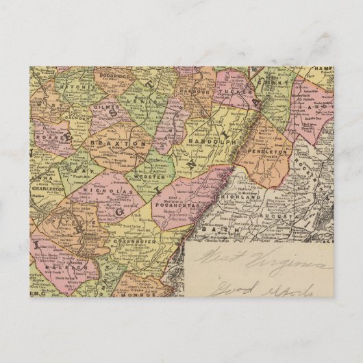 ウェストバージニア ポストカード (正面)