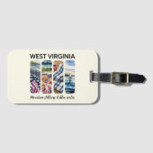 ウェストバージニア – マウンテンスティルネス&ブルーウォーター ラゲッジタグ (正面横)