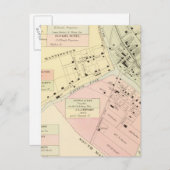 ウェストバージニア、マニントンの地図 ポストカード (正面/裏面)