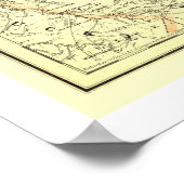 ウェストバージニア・ミッドランド鉄道地図1883 ポスター (角)