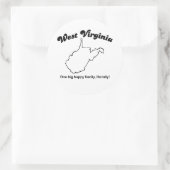 ウェストバージニア – 文字通り1つの大きな家族 ラウンドシール (バッグ)