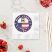 ウェストバージニア 縁ありカクテルナプキン (インサイチュ)